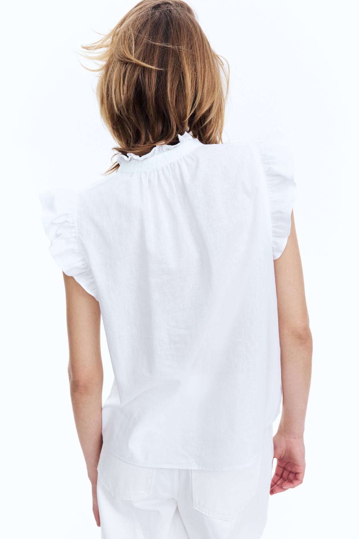 Linen-Blend Blouse - image 4