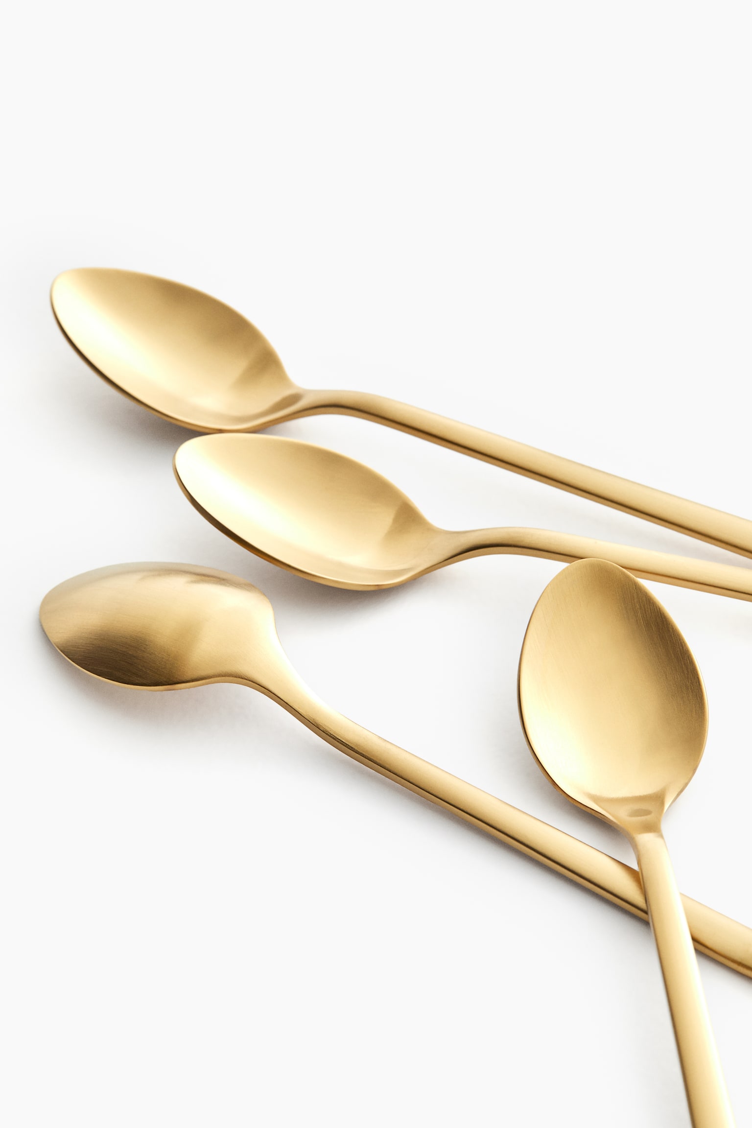 4-pack teaspoons - Gold-coloured/Matt/Black/Matt/Gold-coloured/Polished/Silver-coloured/Matt - 2