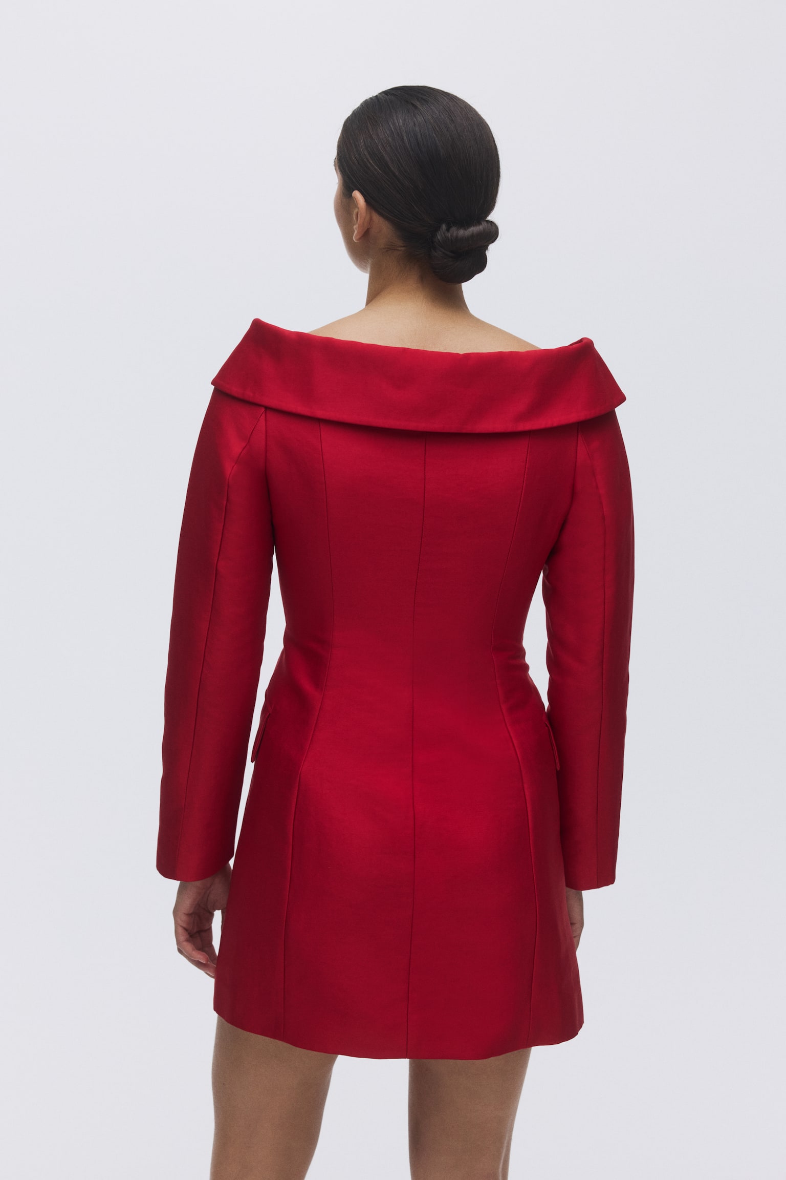 Double-breasted blazer dress - Bright red/Black - 4