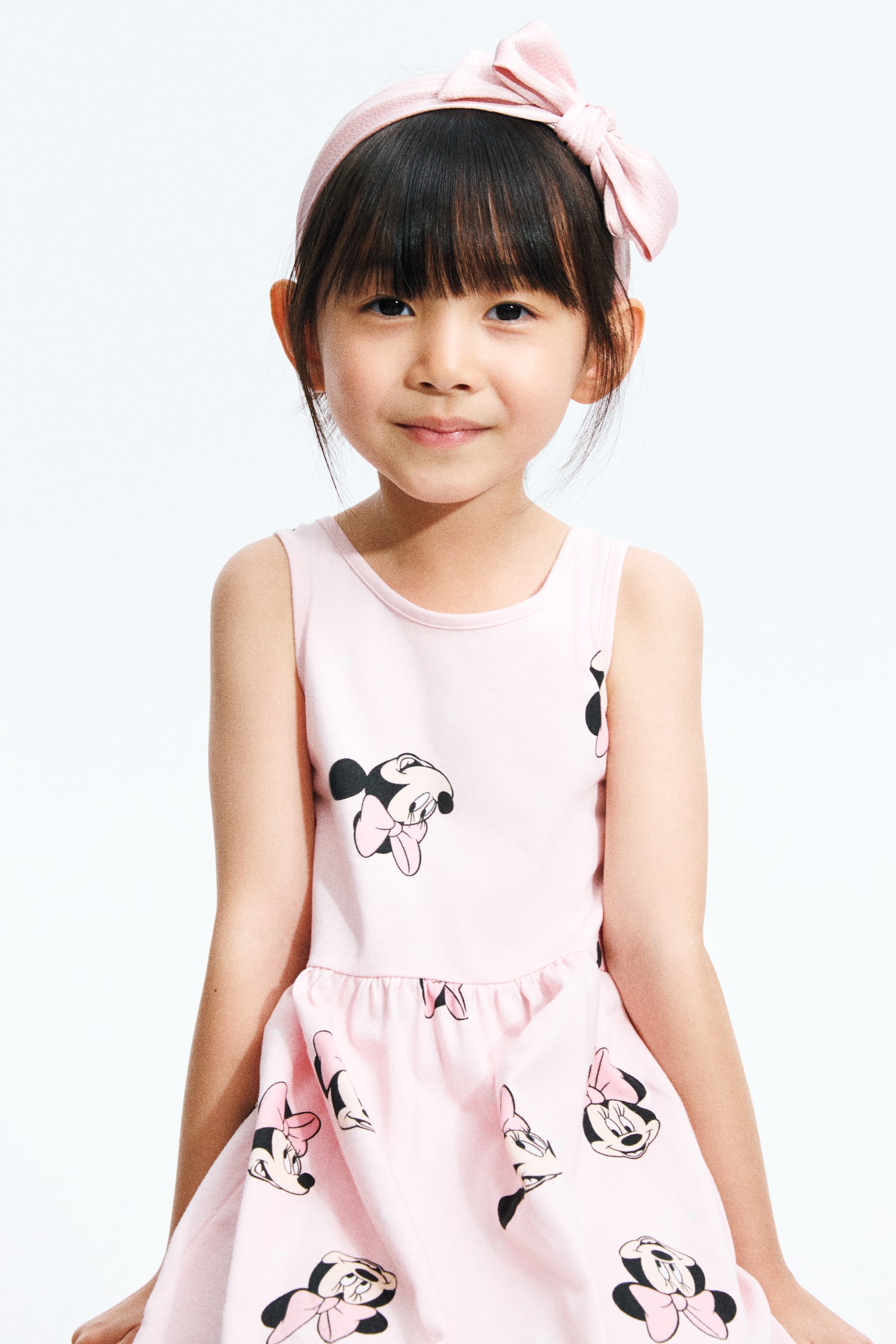 Printed cotton dress - Light pink/Minnie Mouse/Light blue/Cinnamoroll/Light purple/Kuromi - 1
