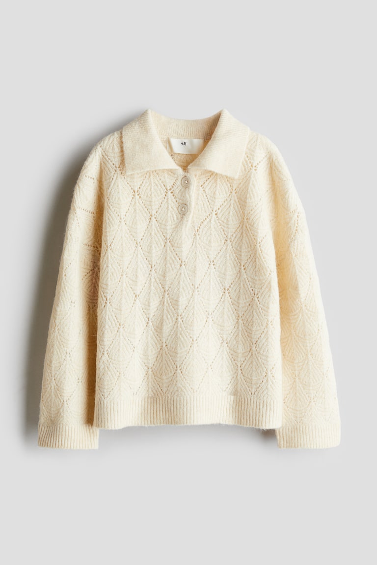 Pointelle-Knit Sweater