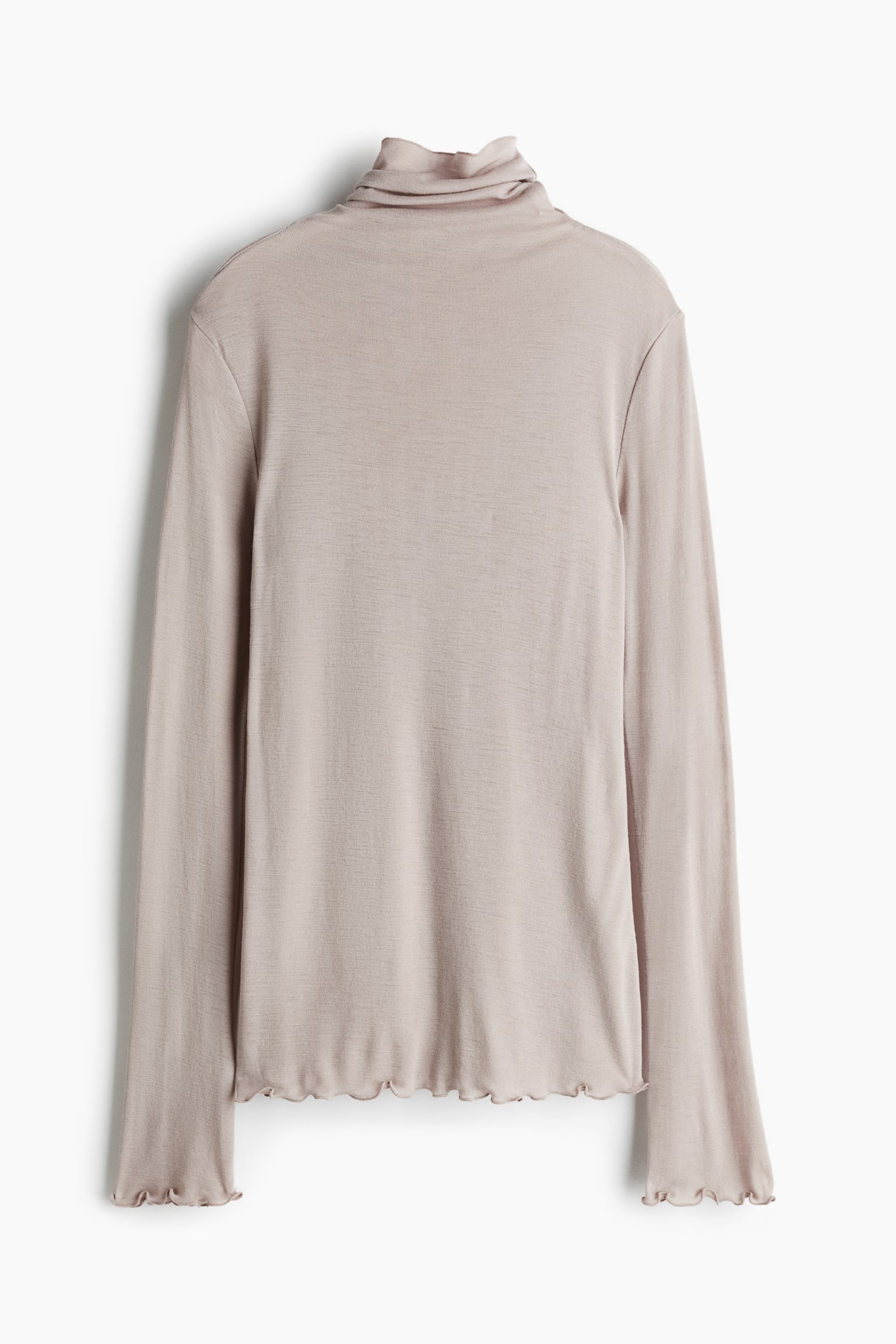 Turtleneck wool top - Light beige - 2