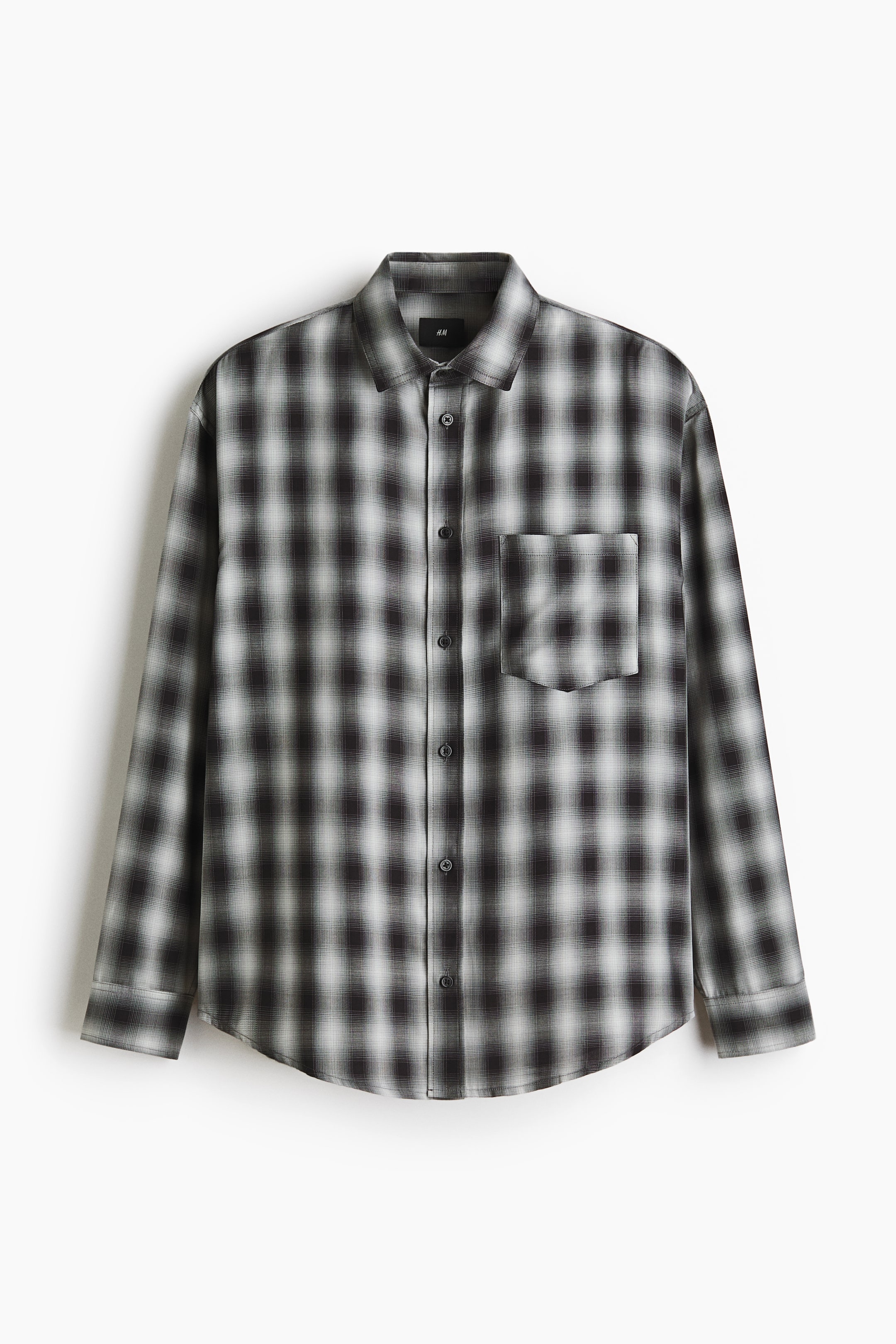 View larger image: Relaxed-Fit Shirt - Dark grey/Checked - Men | H&M CA 5