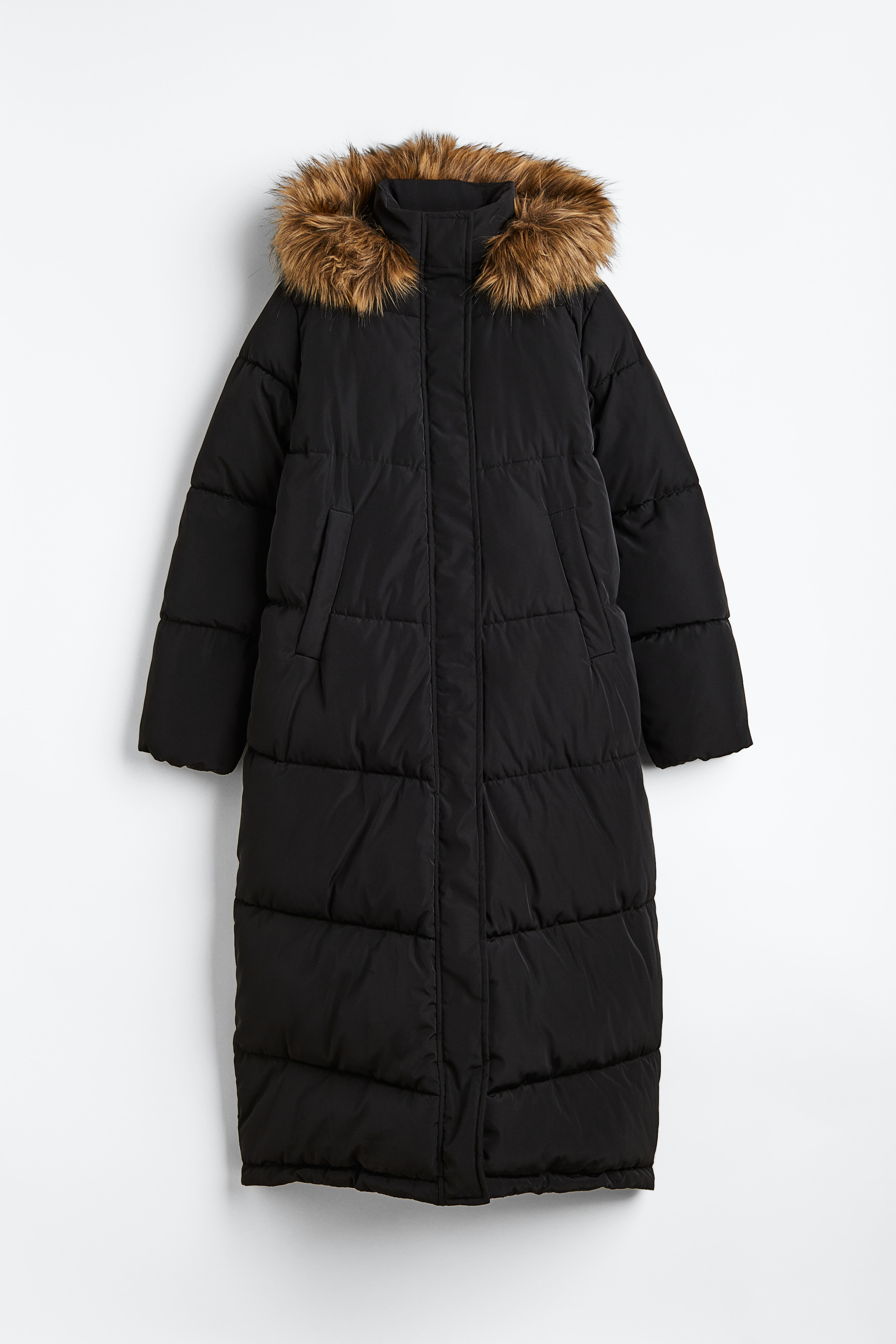 H&M outlets hooded puffer coat