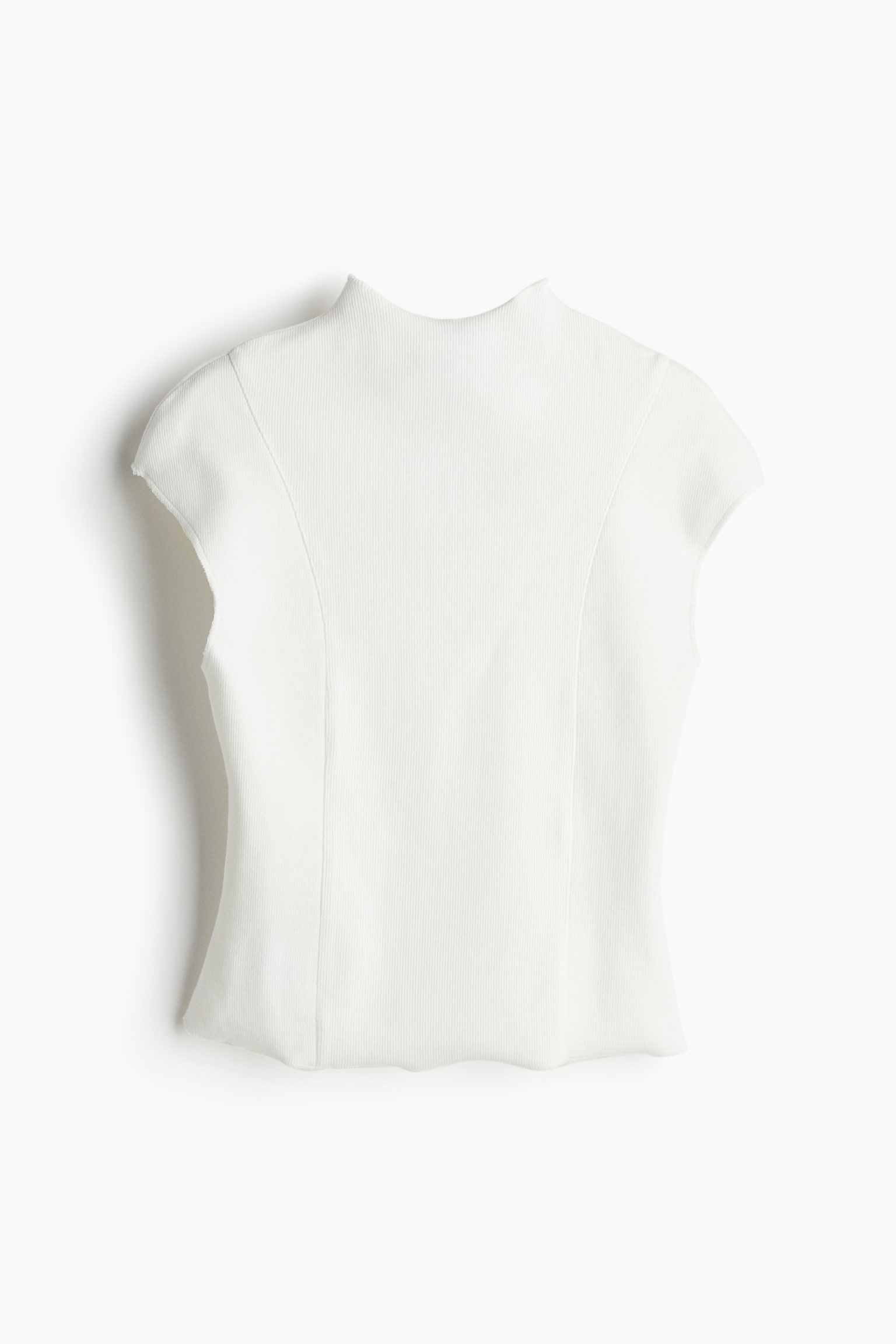 Ribbed turtleneck top - White/Black/Dark grey/Greige/Blue - 2