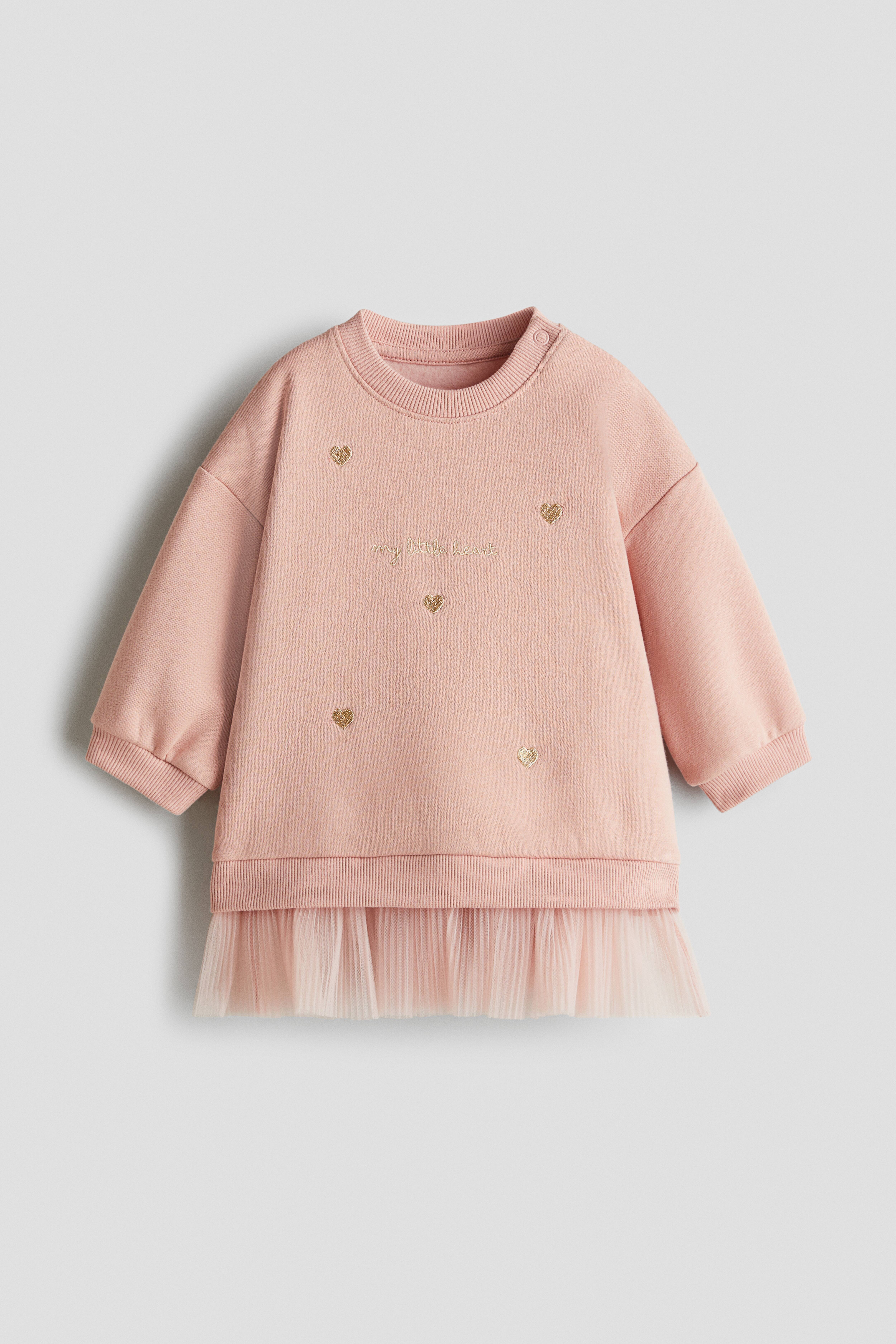 Sweatshirt Dress with Tulle Skirt