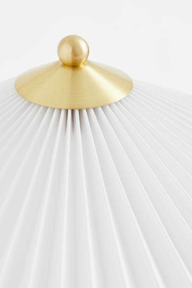Pleated-shade floor lamp - White/Gold-coloured - 4
