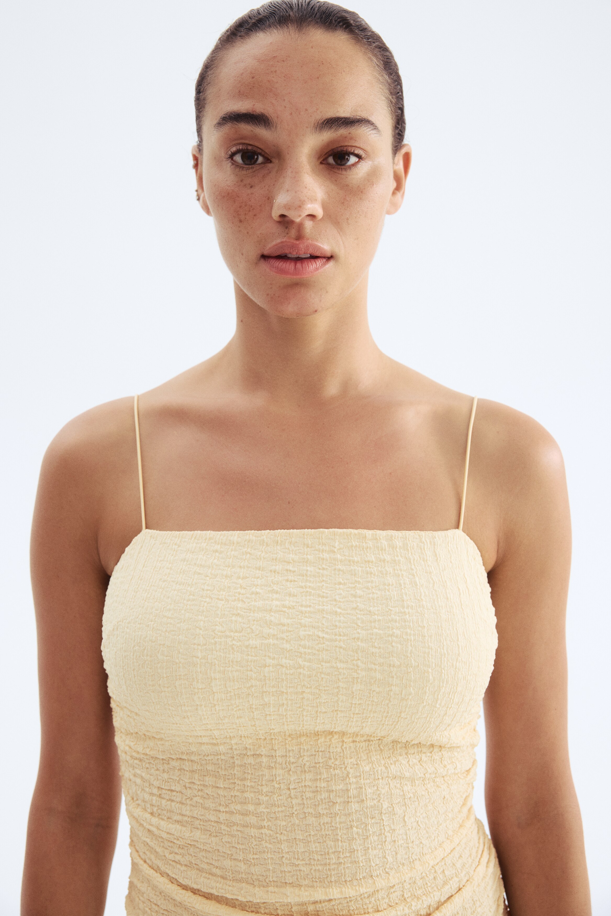 Textured strappy dress