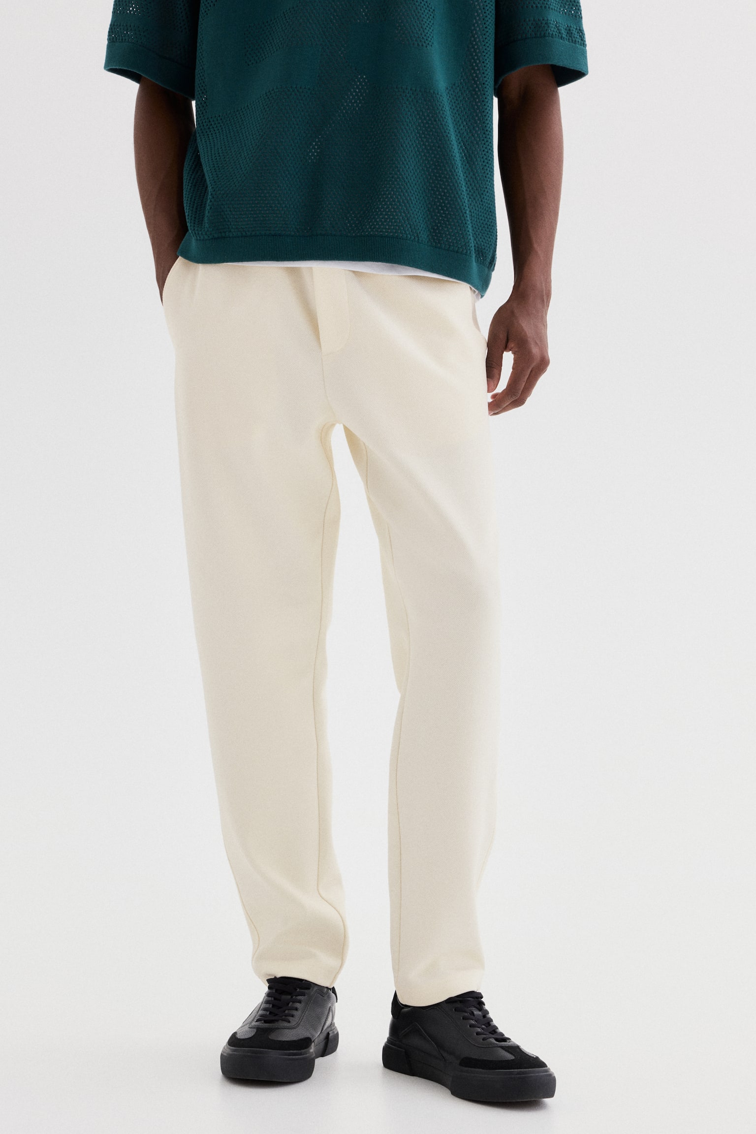 Regular Fit Joggers - Cream/Black/Grey/Light beige - 3