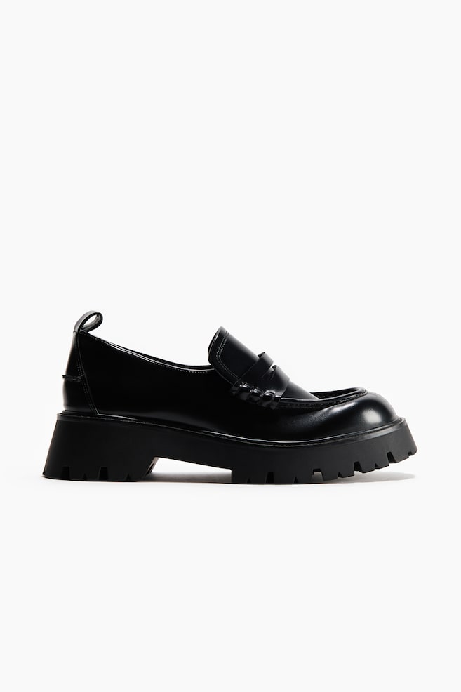 Chunky loafers - Black/Dark beige/Dark brown - 1