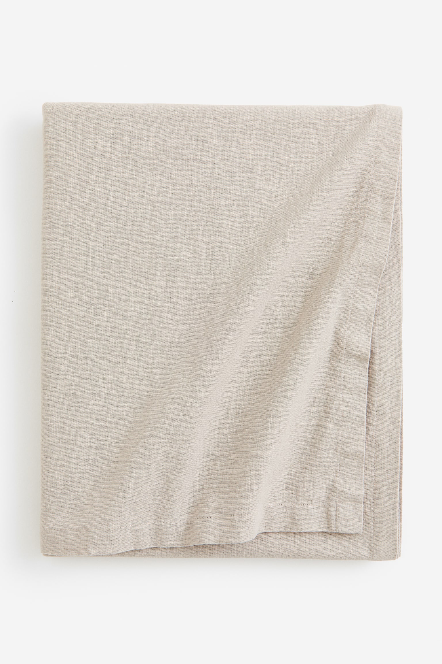 Linen-blend tablecloth - Light mole/Light beige/Dusty green/Dark green/Natural white - 1