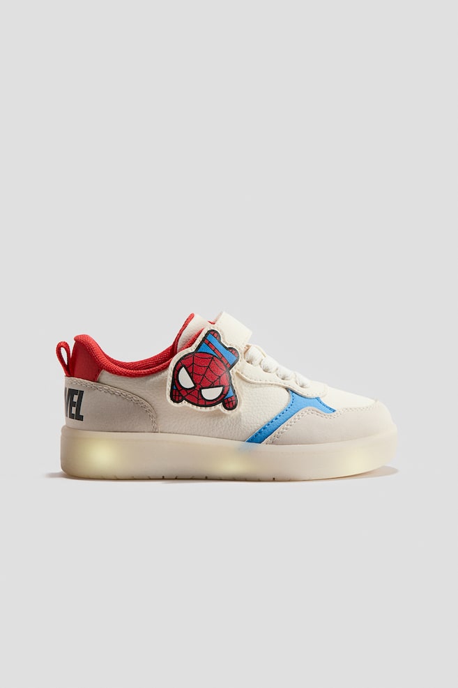 Motif-detail flashing trainers - Cream/Marvel Comics/Cream/Spider-Man - 1