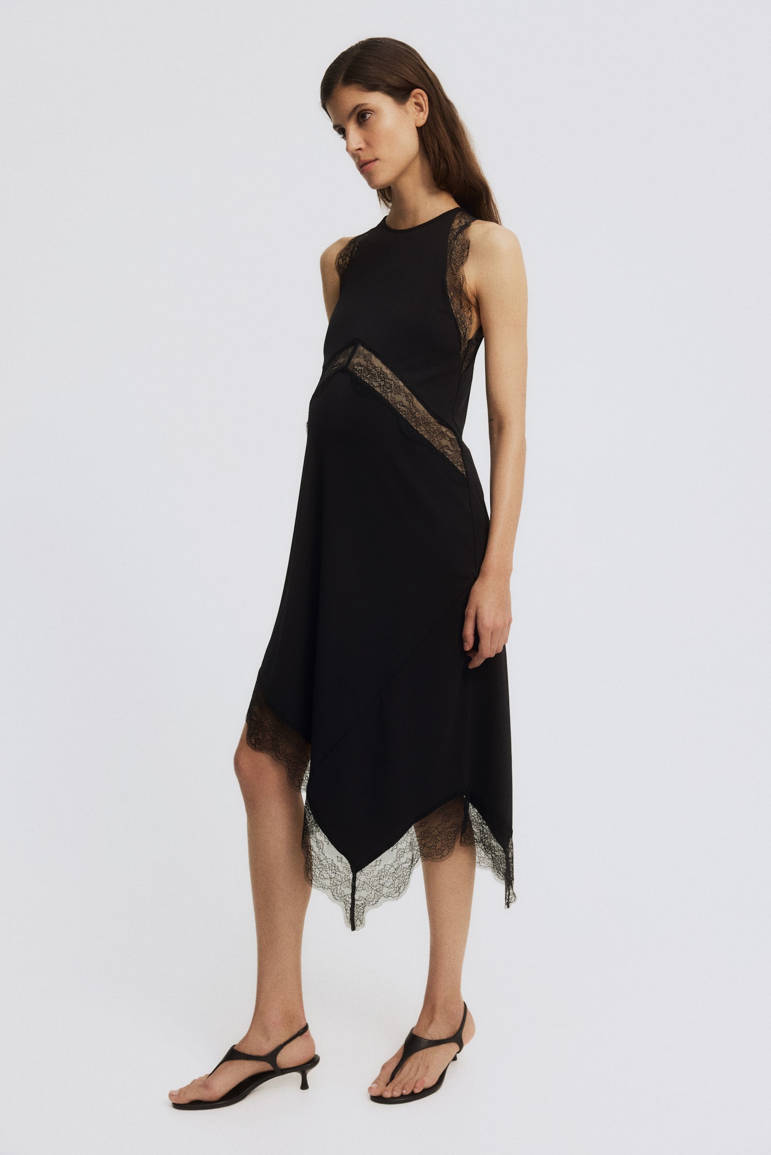 Женское платье H&M Mama Lace-Trimmed, цвет: Чёрный — фото 4