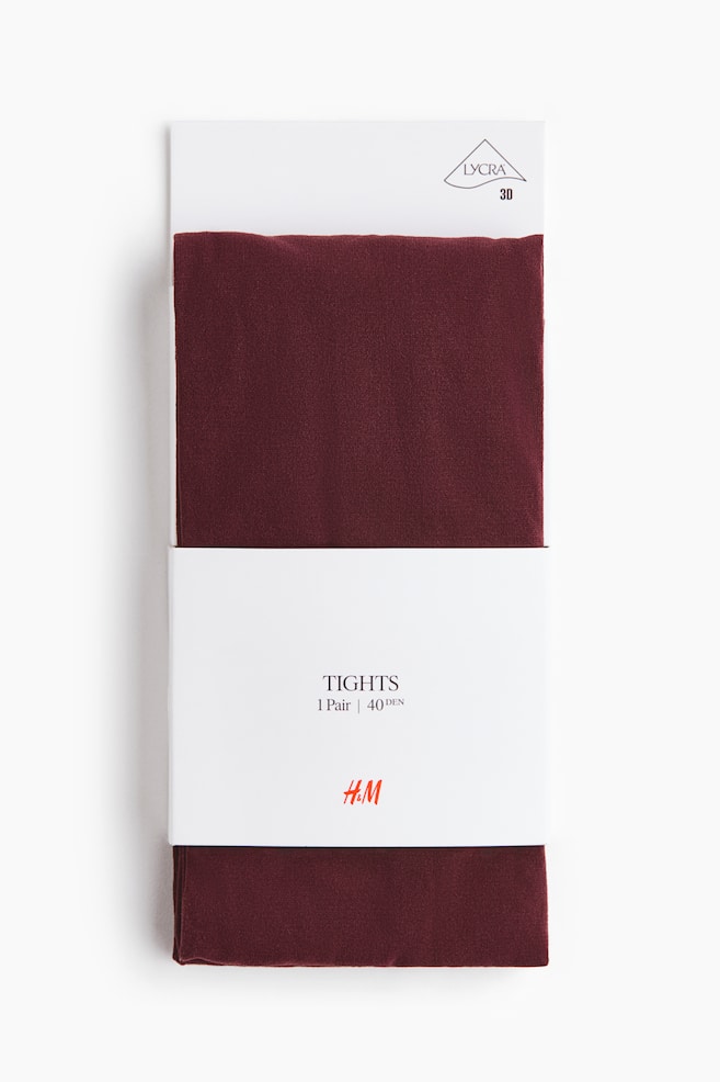 Tights 40 denier with Lycra® - Dark red/Brown/Black/Dark grey - 1
