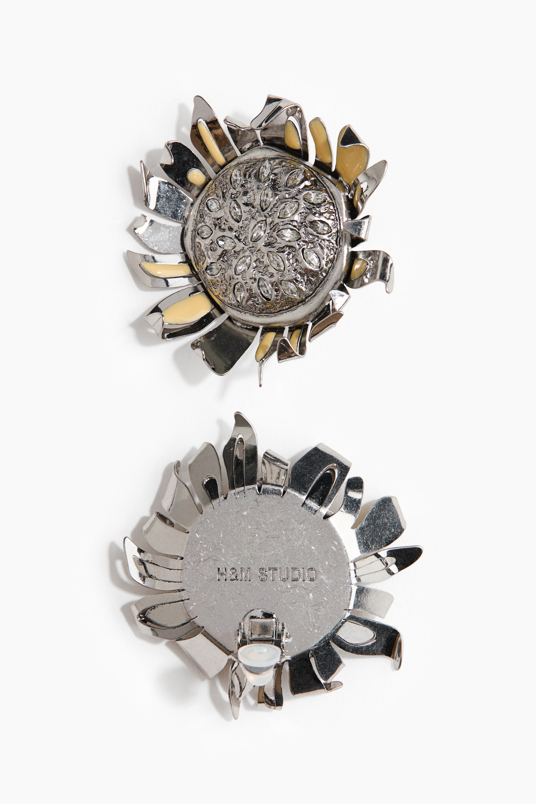 Sunflower Clip Earrings
