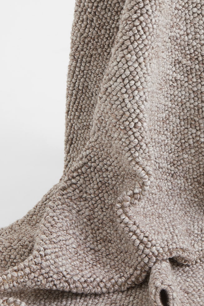 Textured-weave wool-blend rug - Brown marl - 3