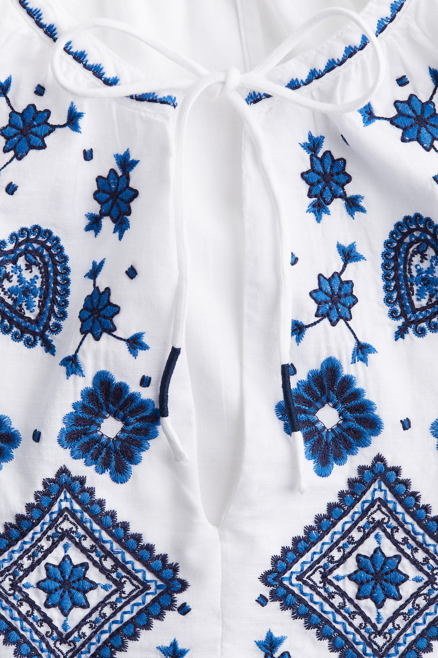 Embroidered Blouse - White/Embroidered - 4