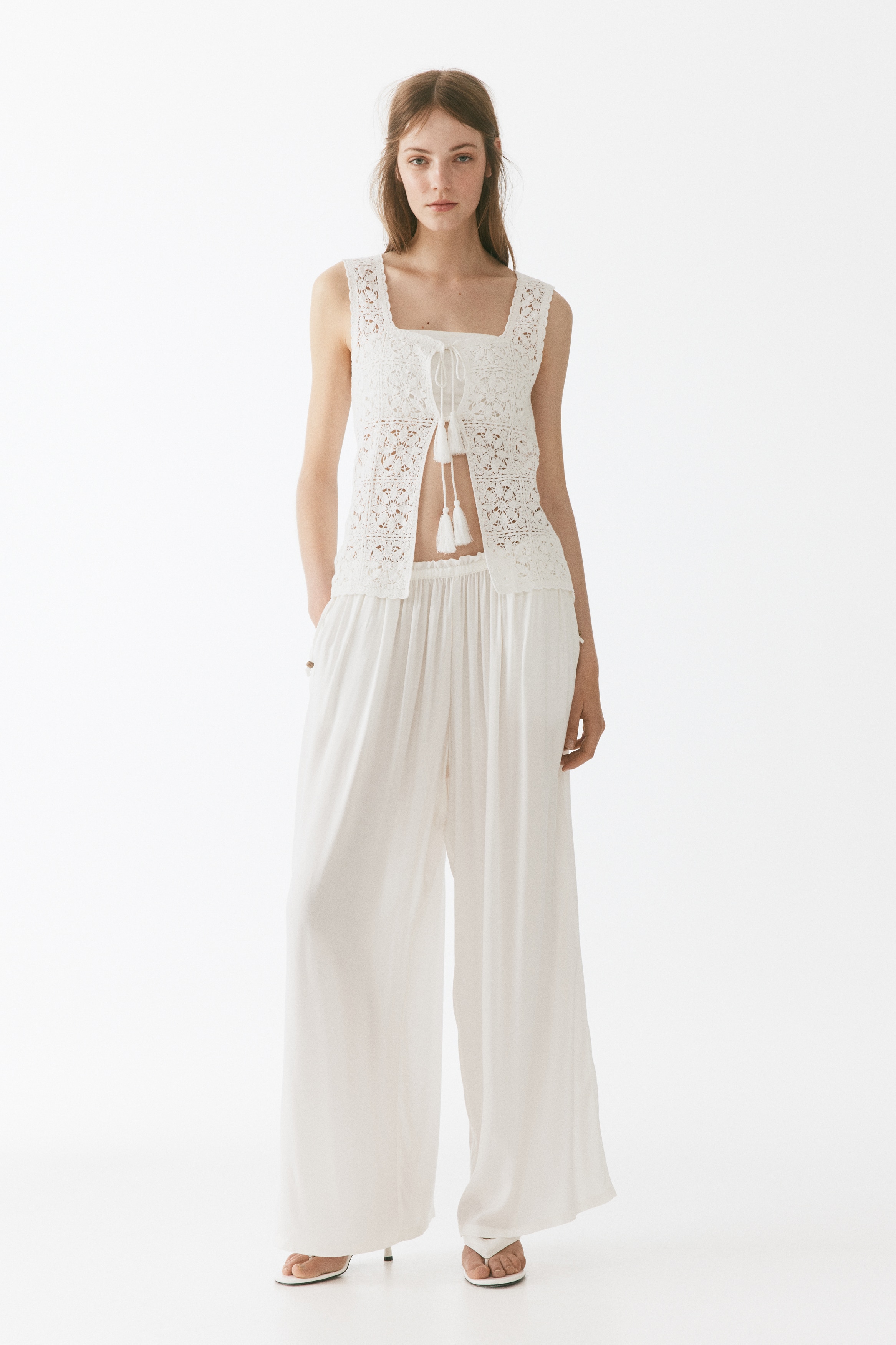 Wijde broek met drawstring