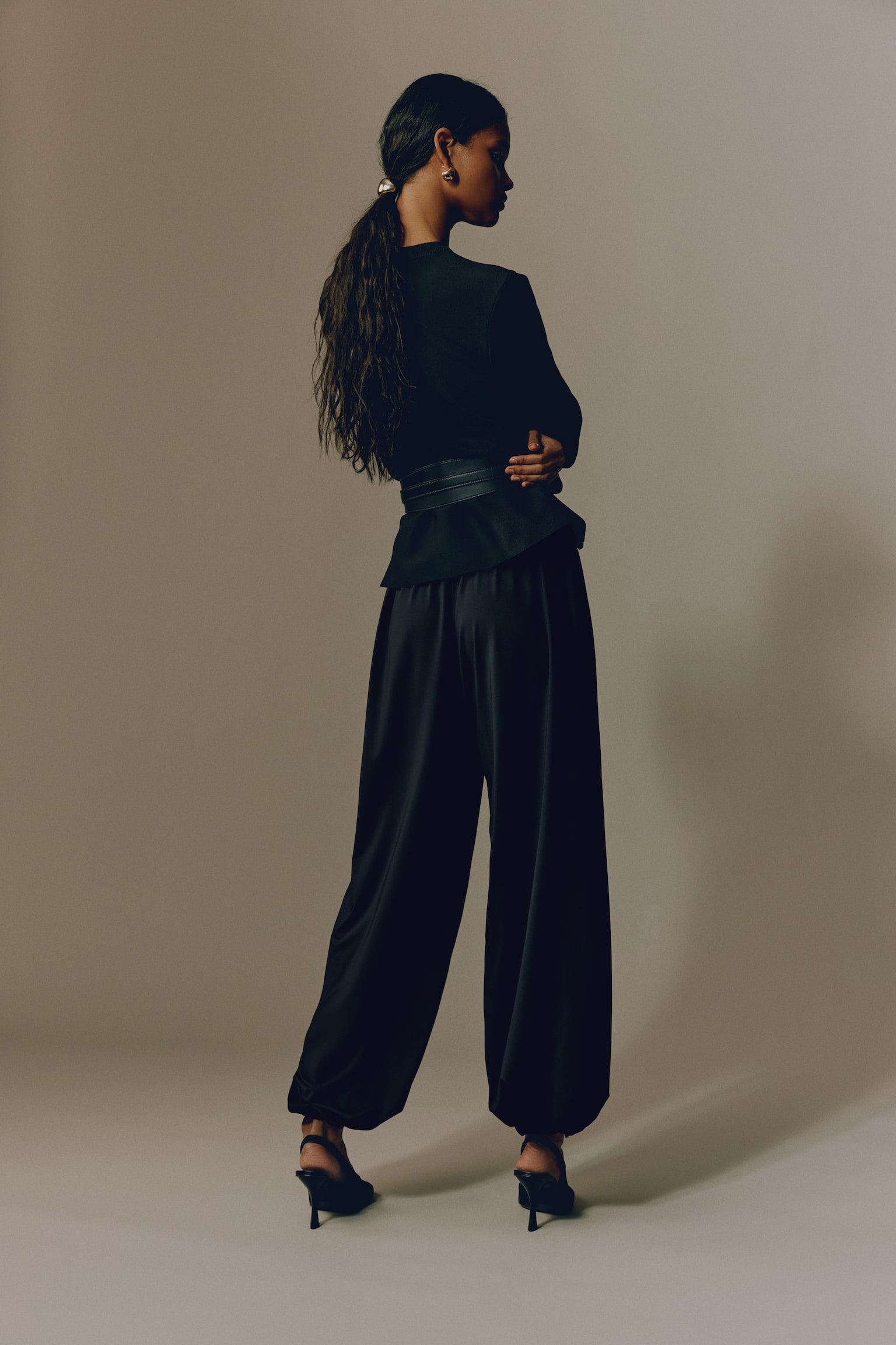 Baloniaste spodnie - Czarny/Ciemnoszary - 6