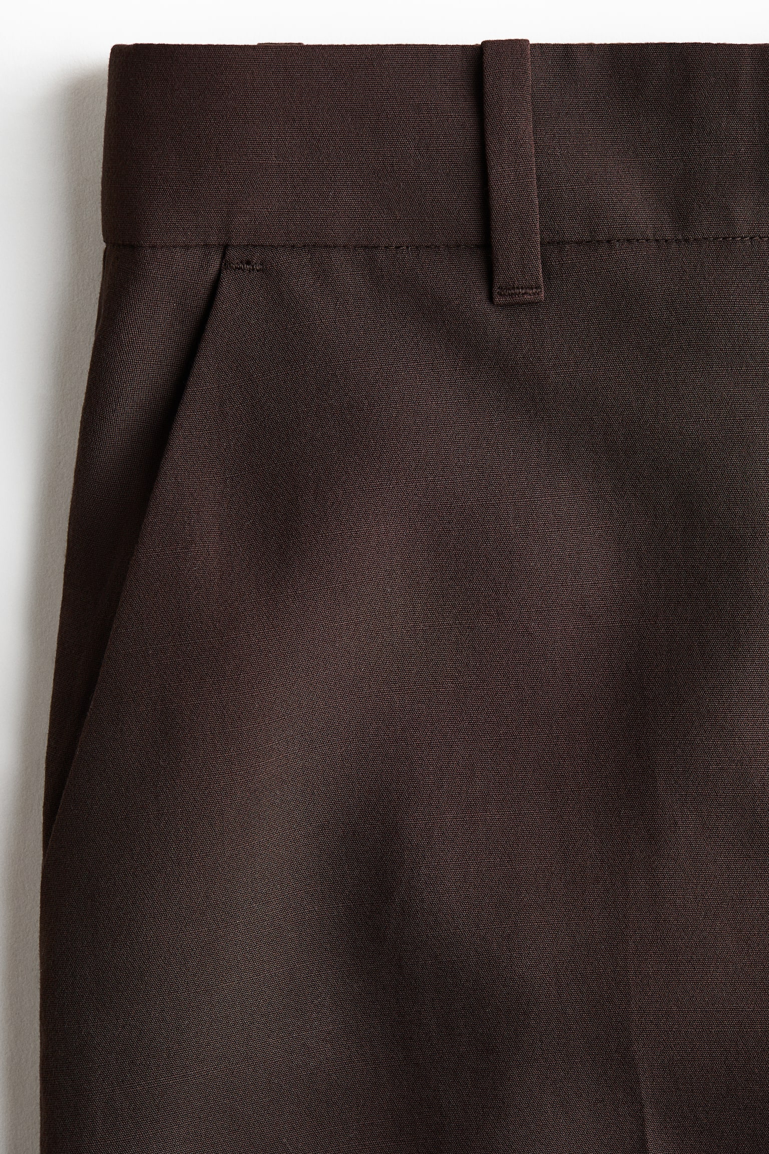Wide ankle-length trousers - Dark brown/Light beige/Black - 5