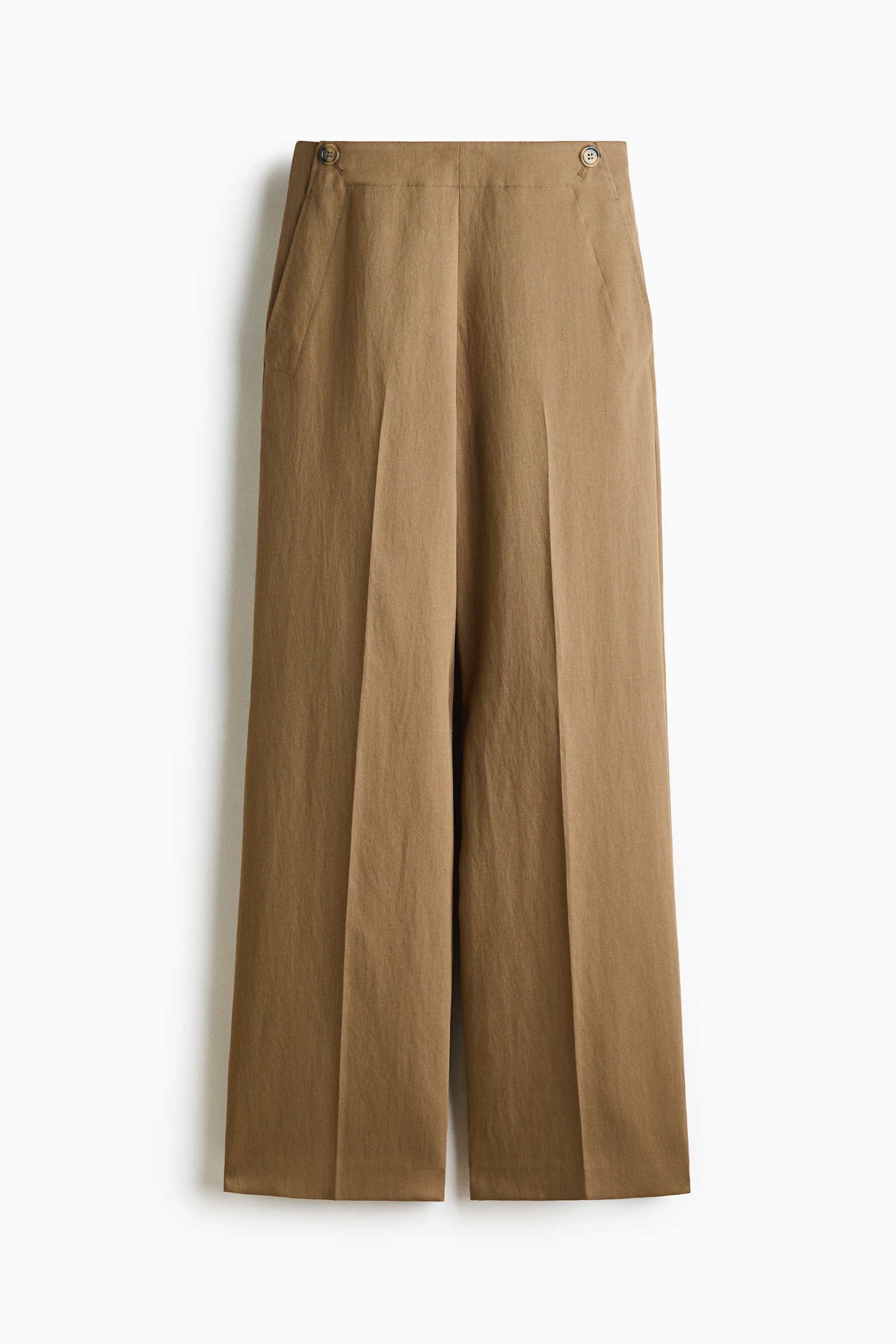 Tailored twill trousers - Dark beige