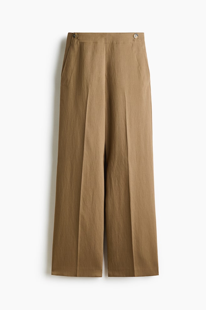 Twill Dress Pants - Dark beige - 1