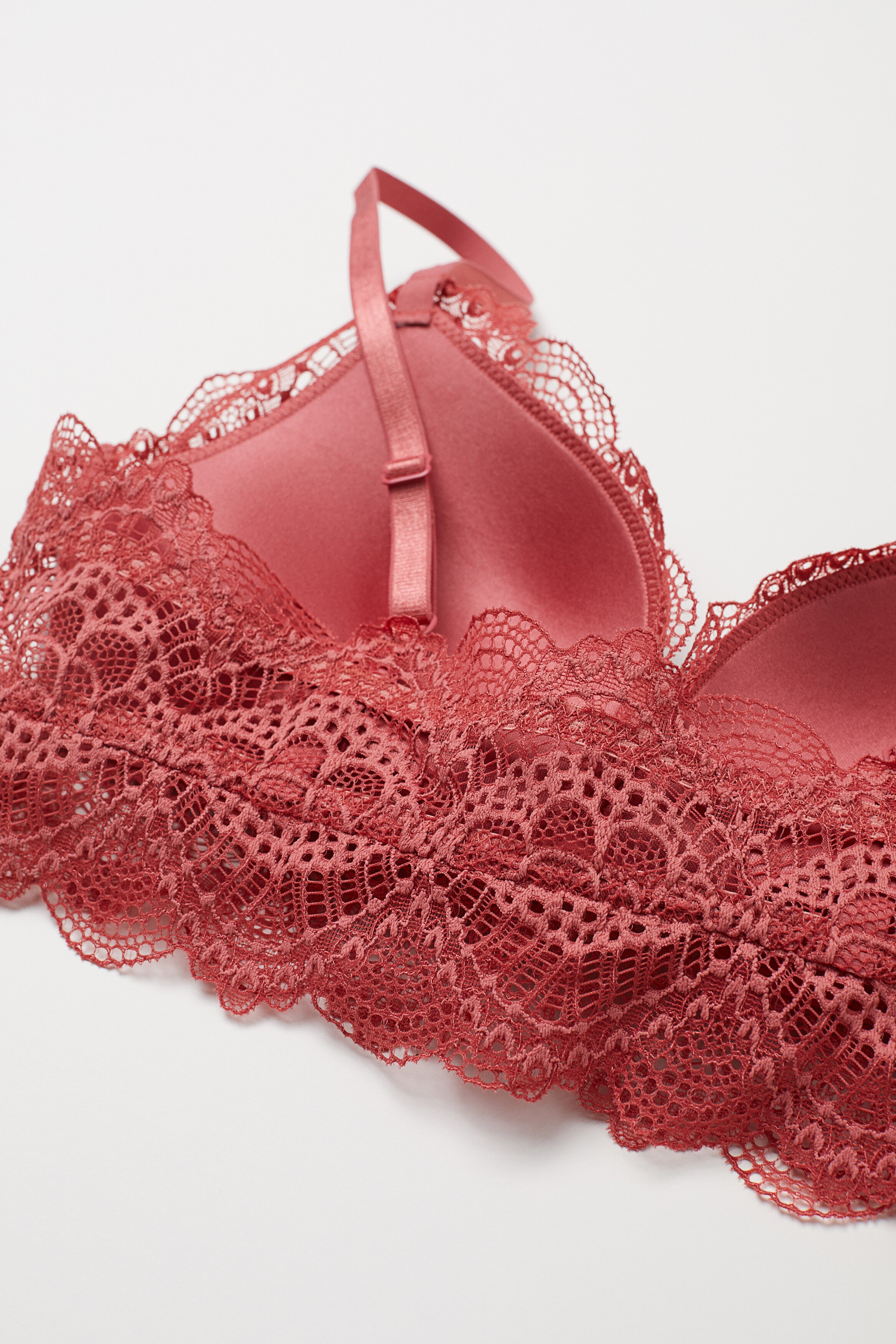 rust lace bralette