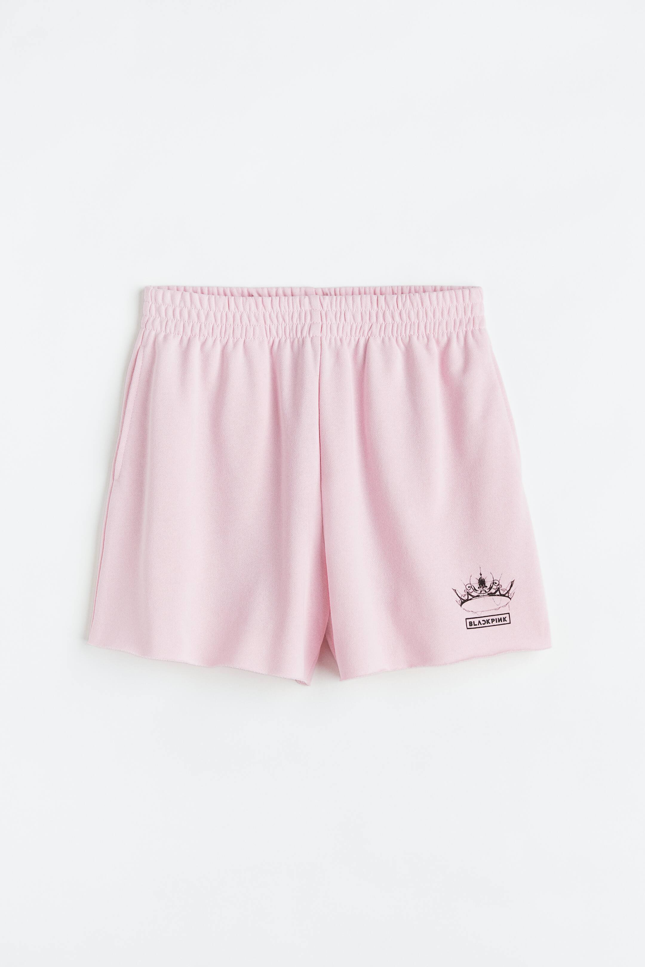 Xem ảnh lớn hơn: Quần short nỉ in hình - Màu hồng nhạt/Blackpink - Ladies | H&M VN 1