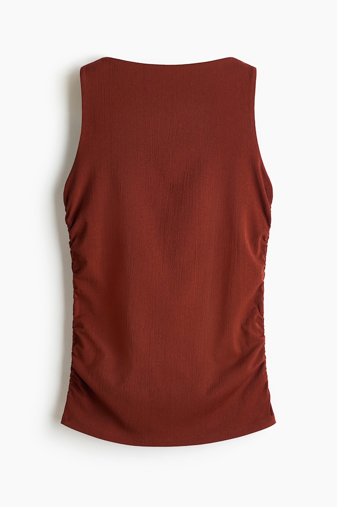 Ruched jersey top - Brown/Black/Dark blue - 1
