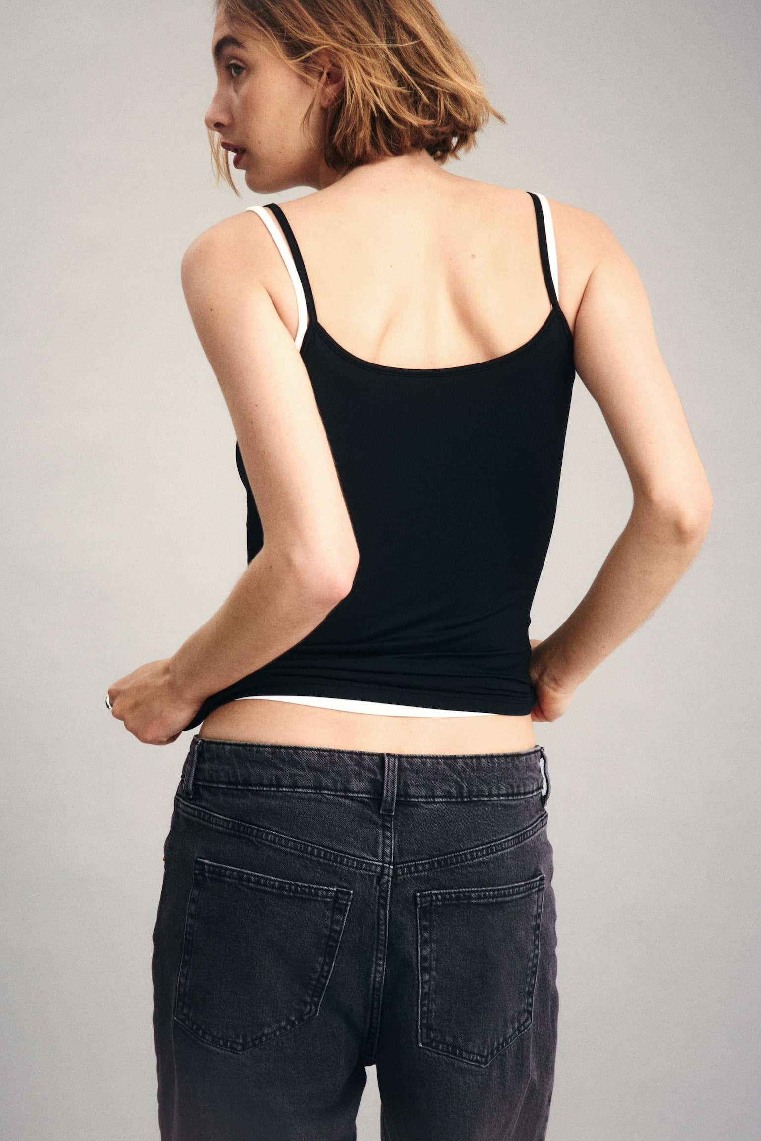 Wide High Waist Jeans - Dark denim gray/Washed denim blue/Light denim blue/Dark brown/White/Denim blue/Navy denim blue/Dark denim blue/Navy denim blue/White/Light denim blue/Beige/Denim blue/Dark denim blue/Light denim blue/Light denim blue/Navy denim blue/White/Light denim blue - 3