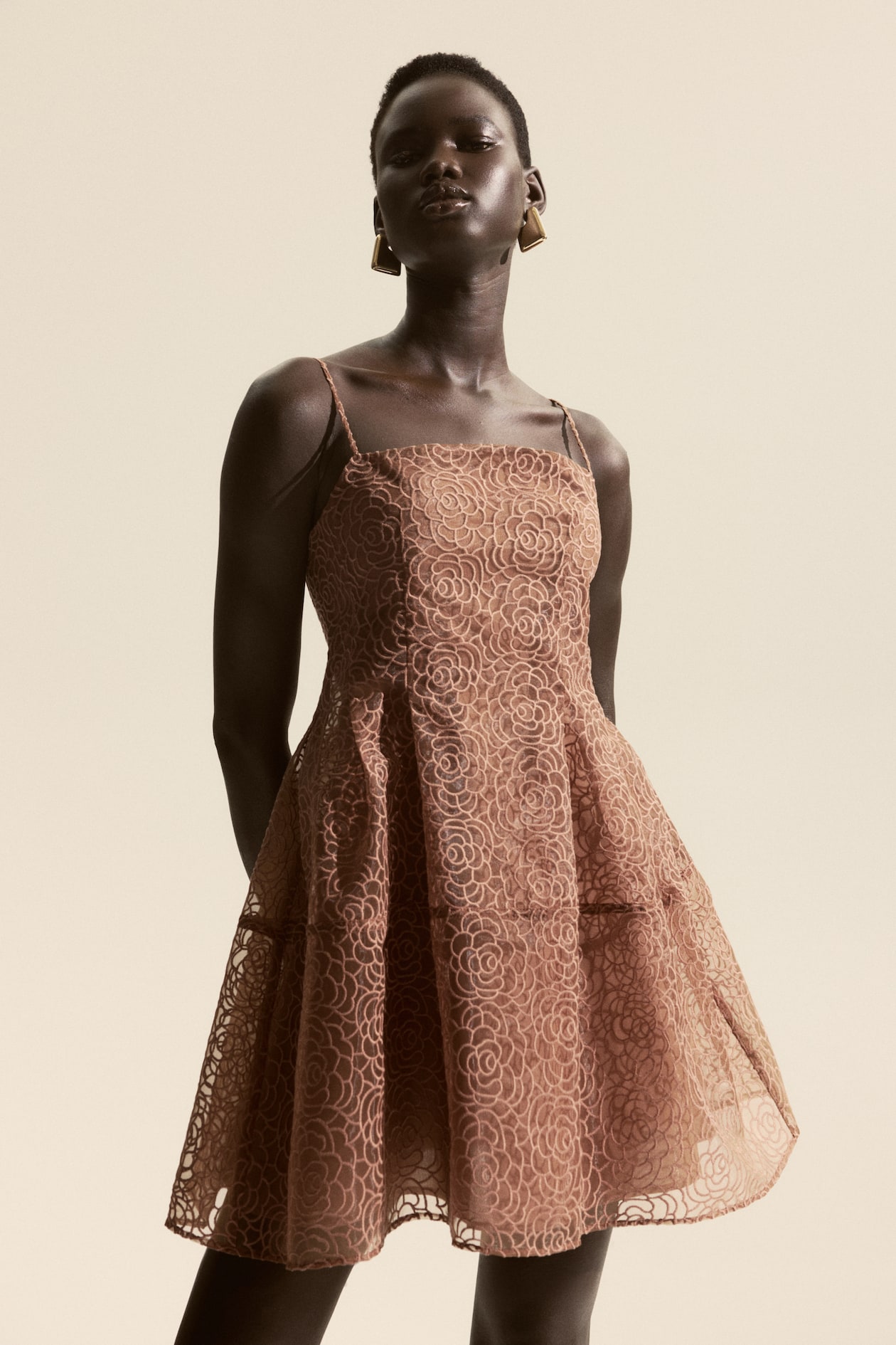 Embroidered Strappy Dress - image 2