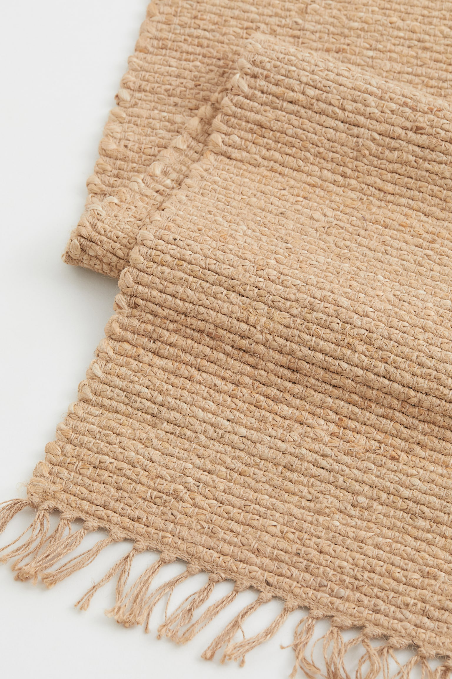 Rectangular jute rug - Beige - 2