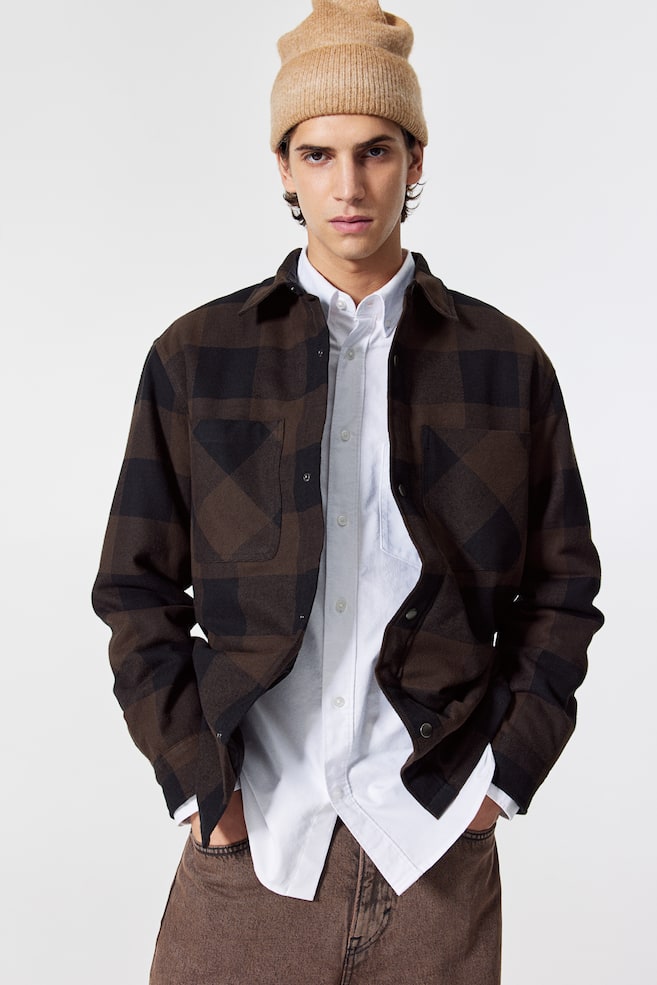 Padded overshirt - Brown/Checked/White/Beige checked/Dark beige/Black checked/Dark grey/Checked/dc/dc/dc - 1