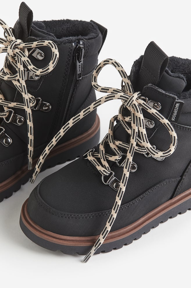 Waterproof lace-up boots - Black/Dusty pink/Light brown/Khaki green/Dark brown - 5