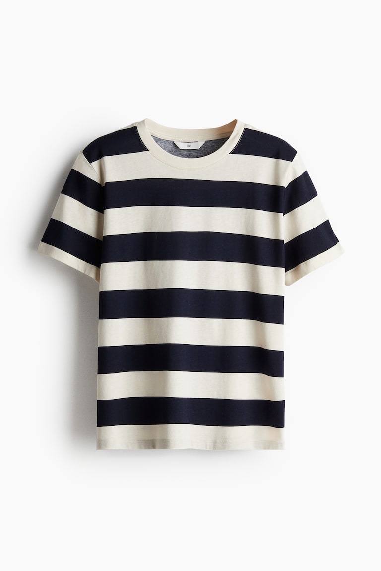 Beige & Navy Printed Shirt