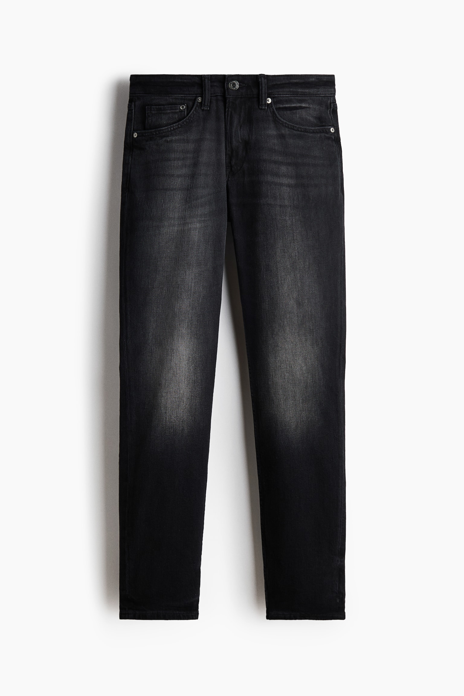 Мужские джинсы H&M Slim, цвет: Чёрный — фото 1