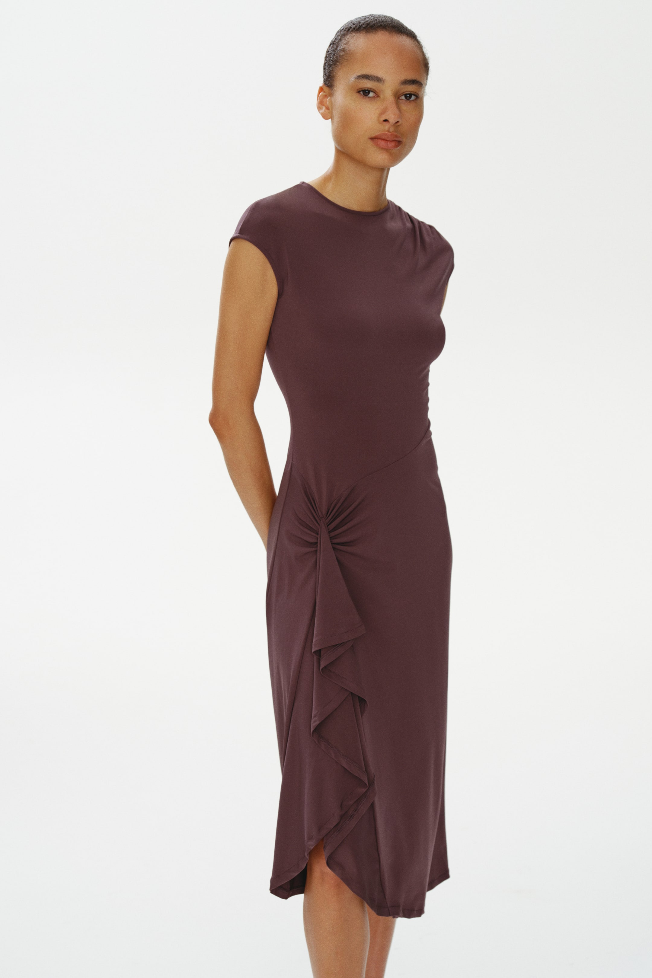 Женские платья H&M Draped-Panel Jersey Dress — фото 5