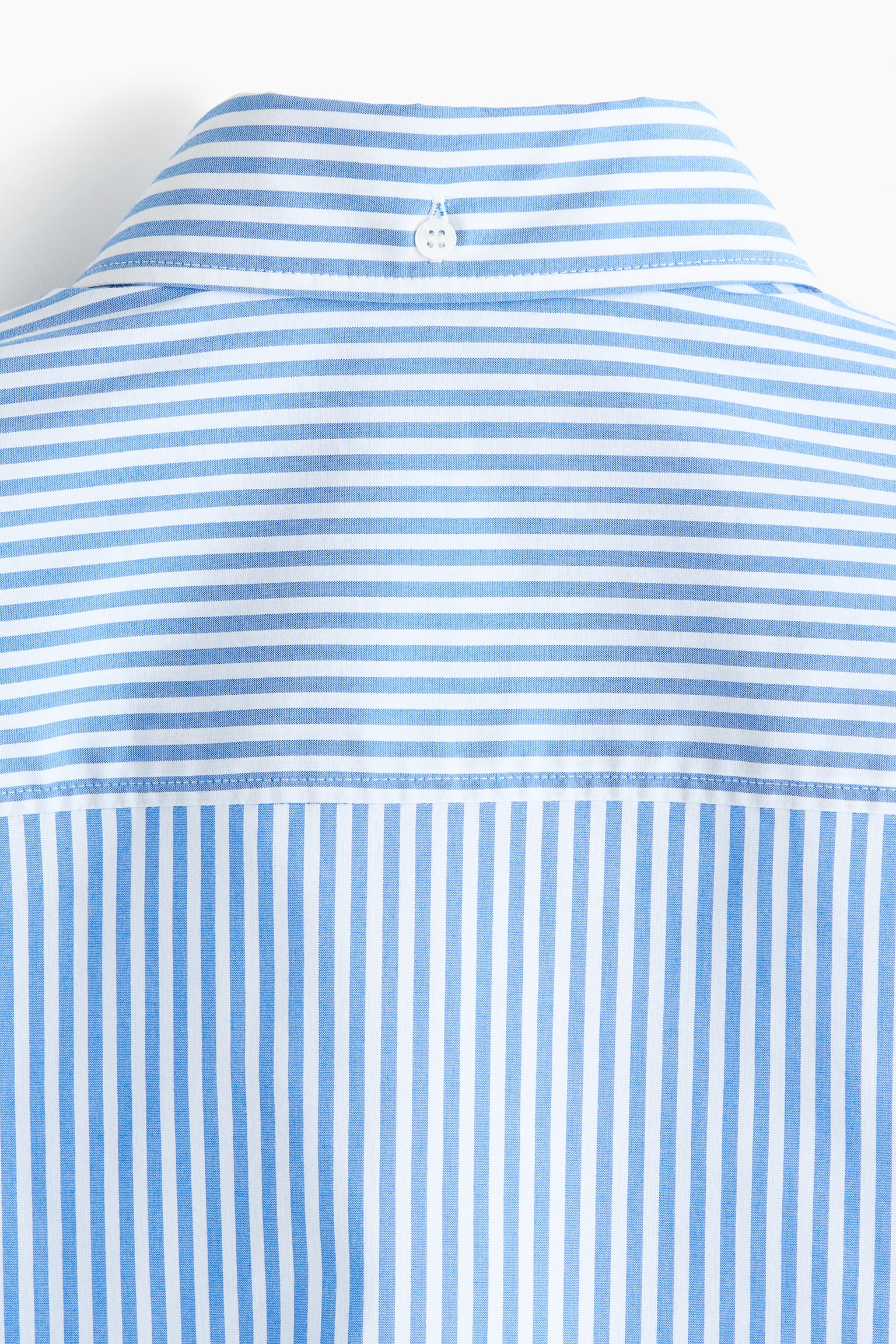Relaxed Fit Cotton shirt - Light blue/Striped/Light blue/Striped - 5