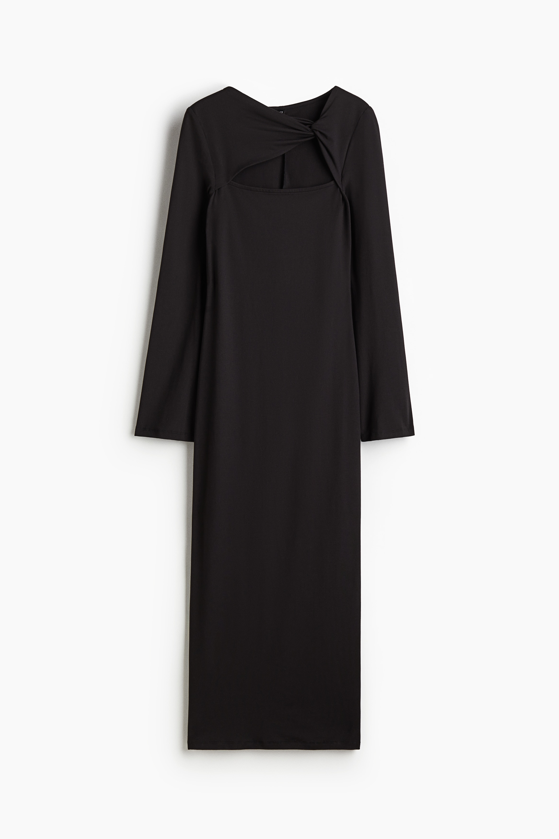 Cut-out bodycon dress - Black/Dark brown