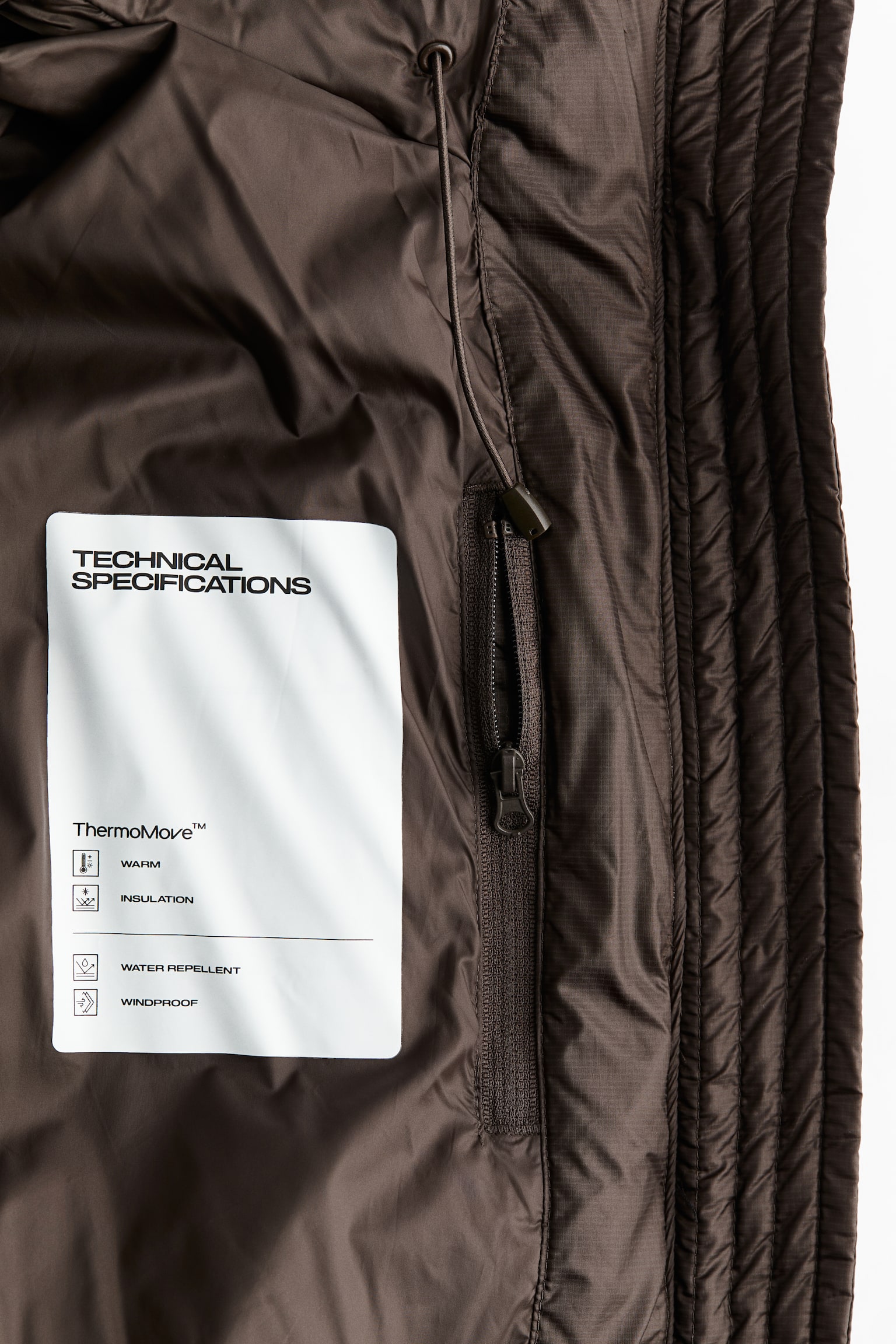 Down puffer ski jacket with ThermoMove™ - Coffee bean brown/Light peach - 8