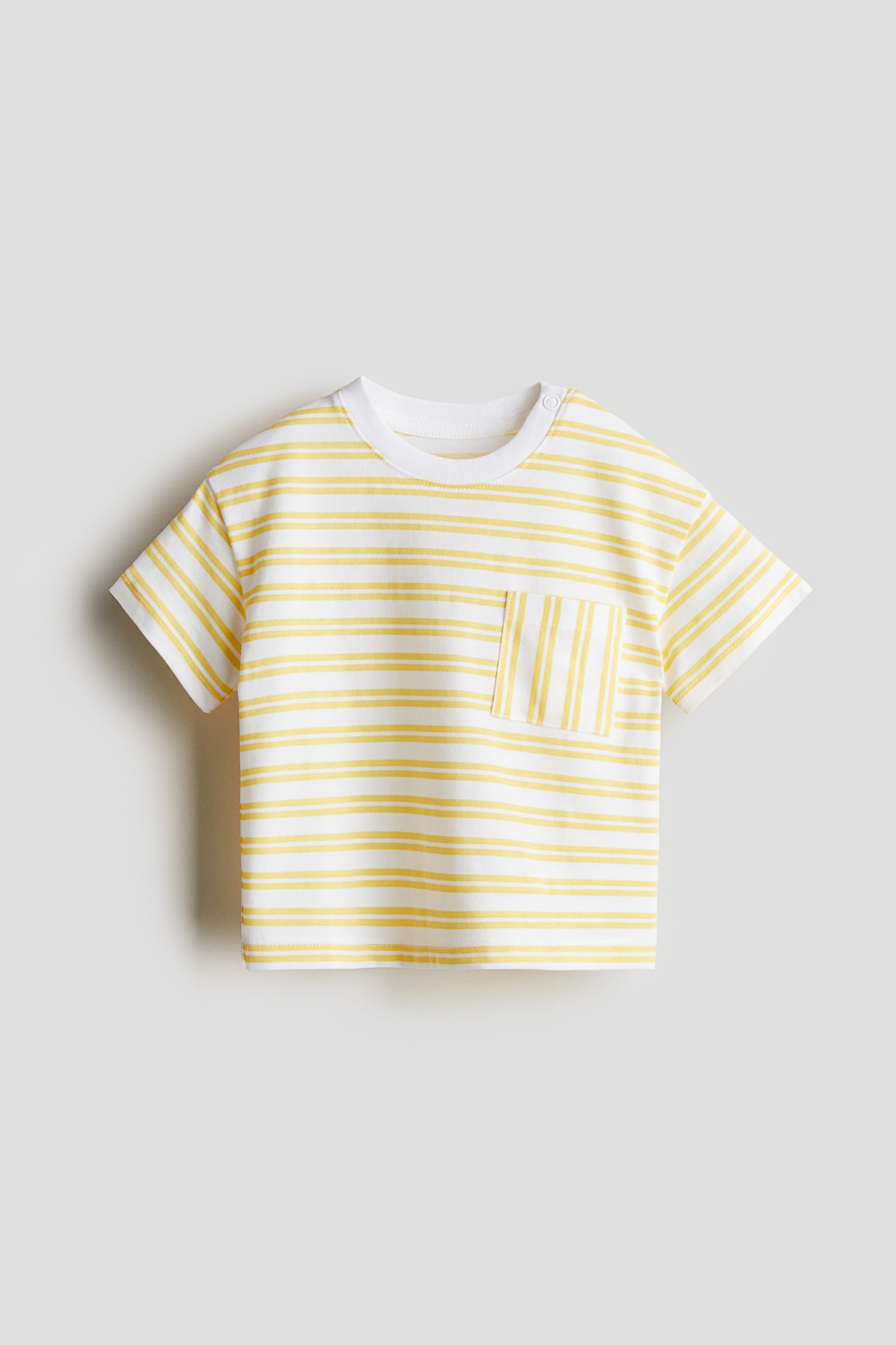 Cotton jersey T-shirt - White/Yellow-striped/Peach/Seashells/Dark grey/Holiday Paradise/White/Palm trees/Light beige/Vehicles/Light blue/Sailing boat/Green/Dinosaur - 1