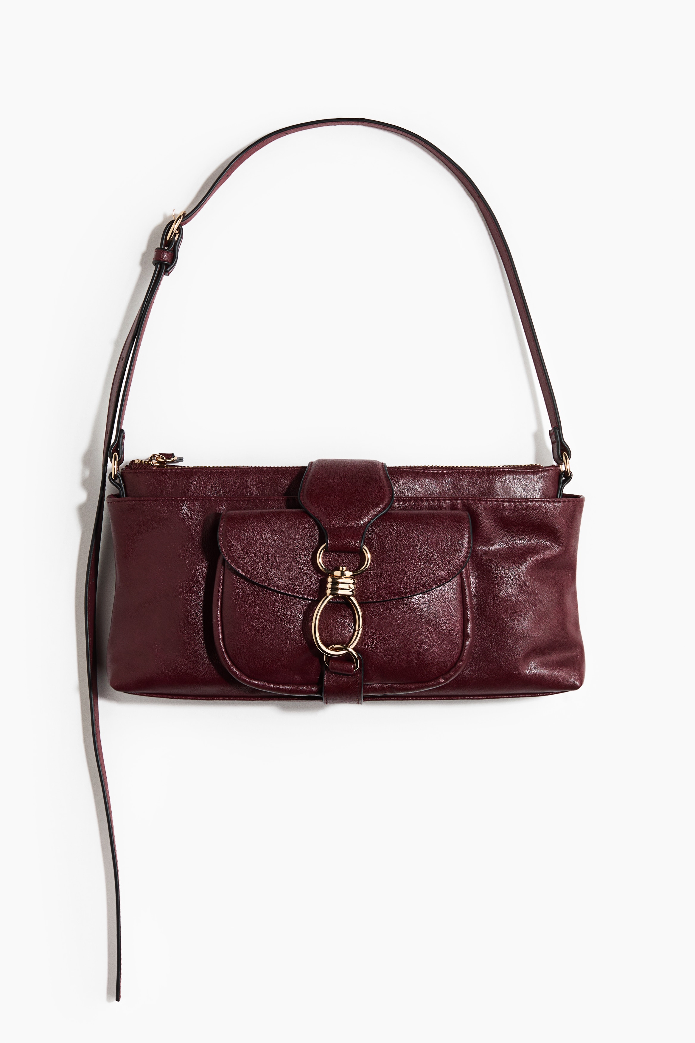 Shoulder Bag - Burgundy/Black