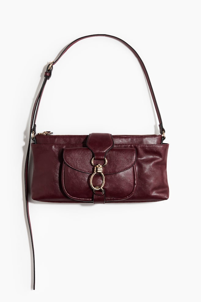 Shoulder bag - Burgundy/Brown/Black - 1