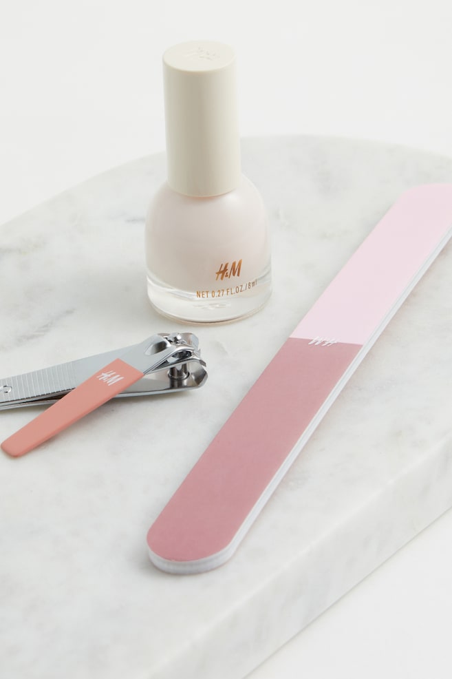 Double-sided nail file - Light pink - 2