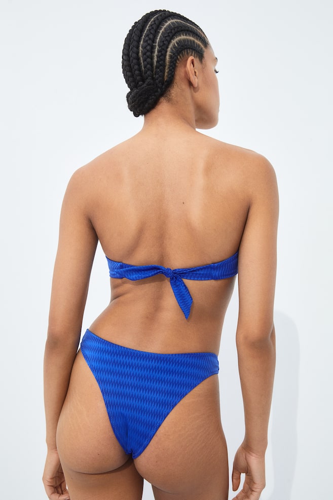 Top bikini a fascia imbottito - Blu acceso - 4