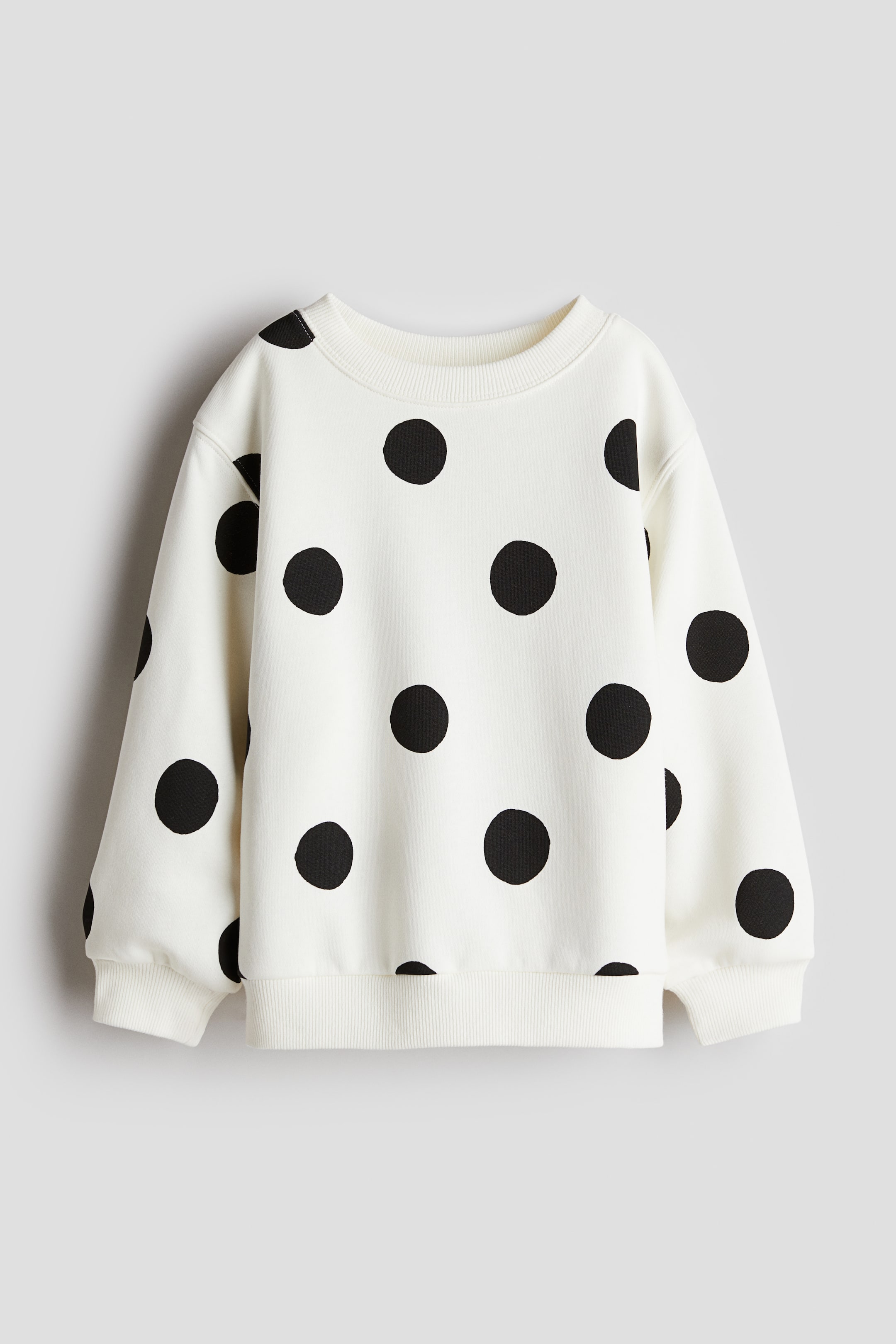 Sweatshirt - White/Spotted - Kids | H&M GB 4