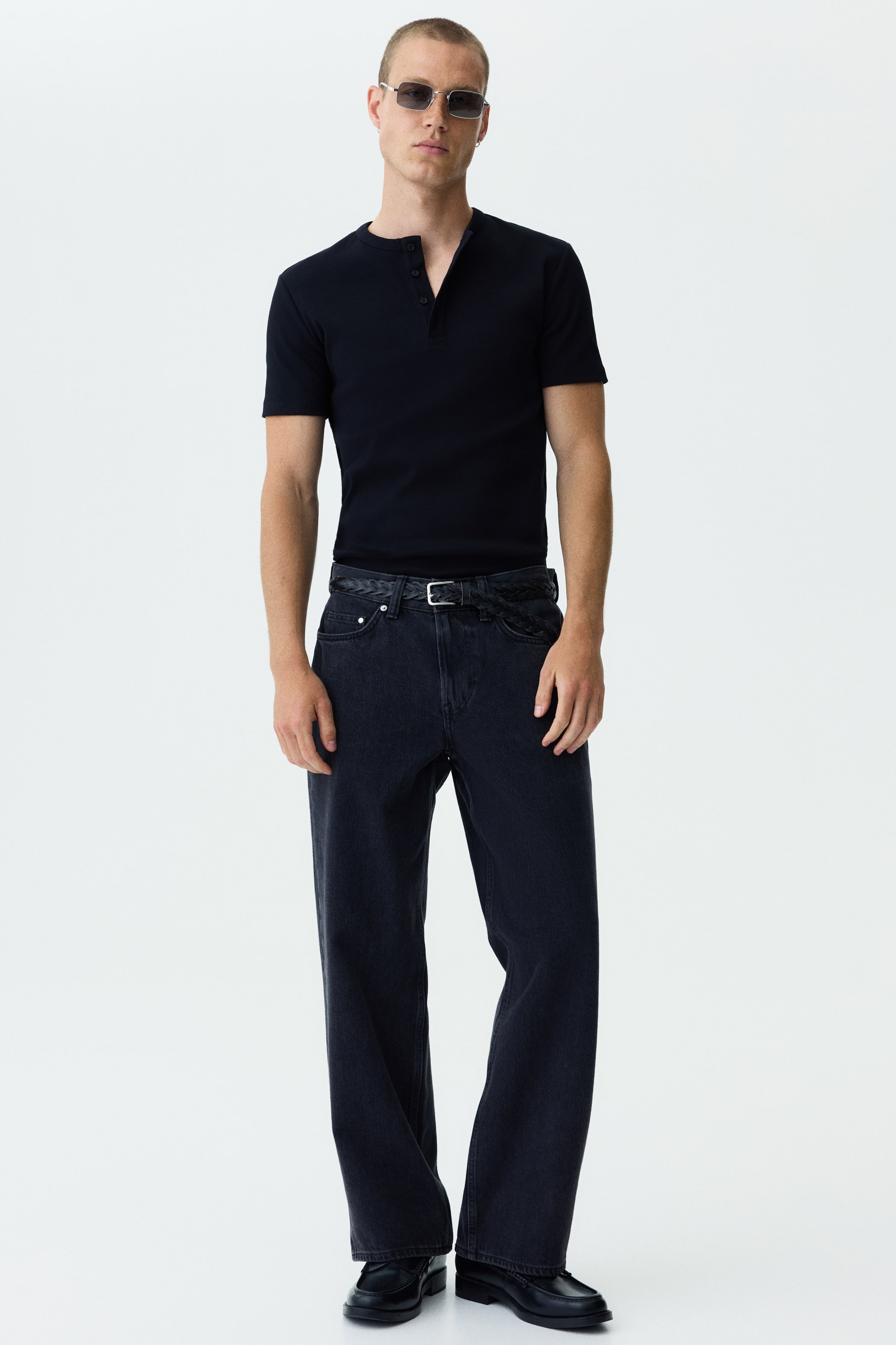 Мужские рубашки H&M Slim-Fit Henley Shirt — фото 7