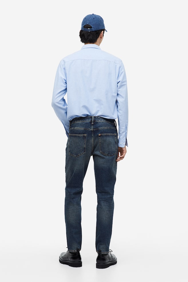 Regular Tapered Jeans - Bleu denim foncé/Bleu denim clair/Noir/No fade black/Beige/dc/dc - 3
