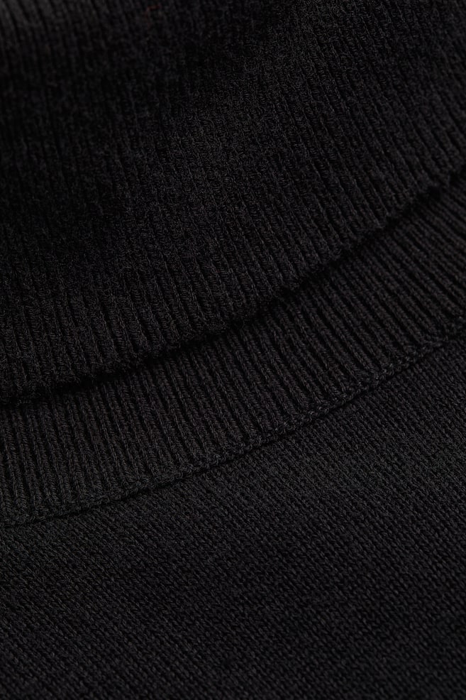 Slim Fit Fine-knit polo-neck jumper - Black/White/Brown marl/Grey marl/dc - 7
