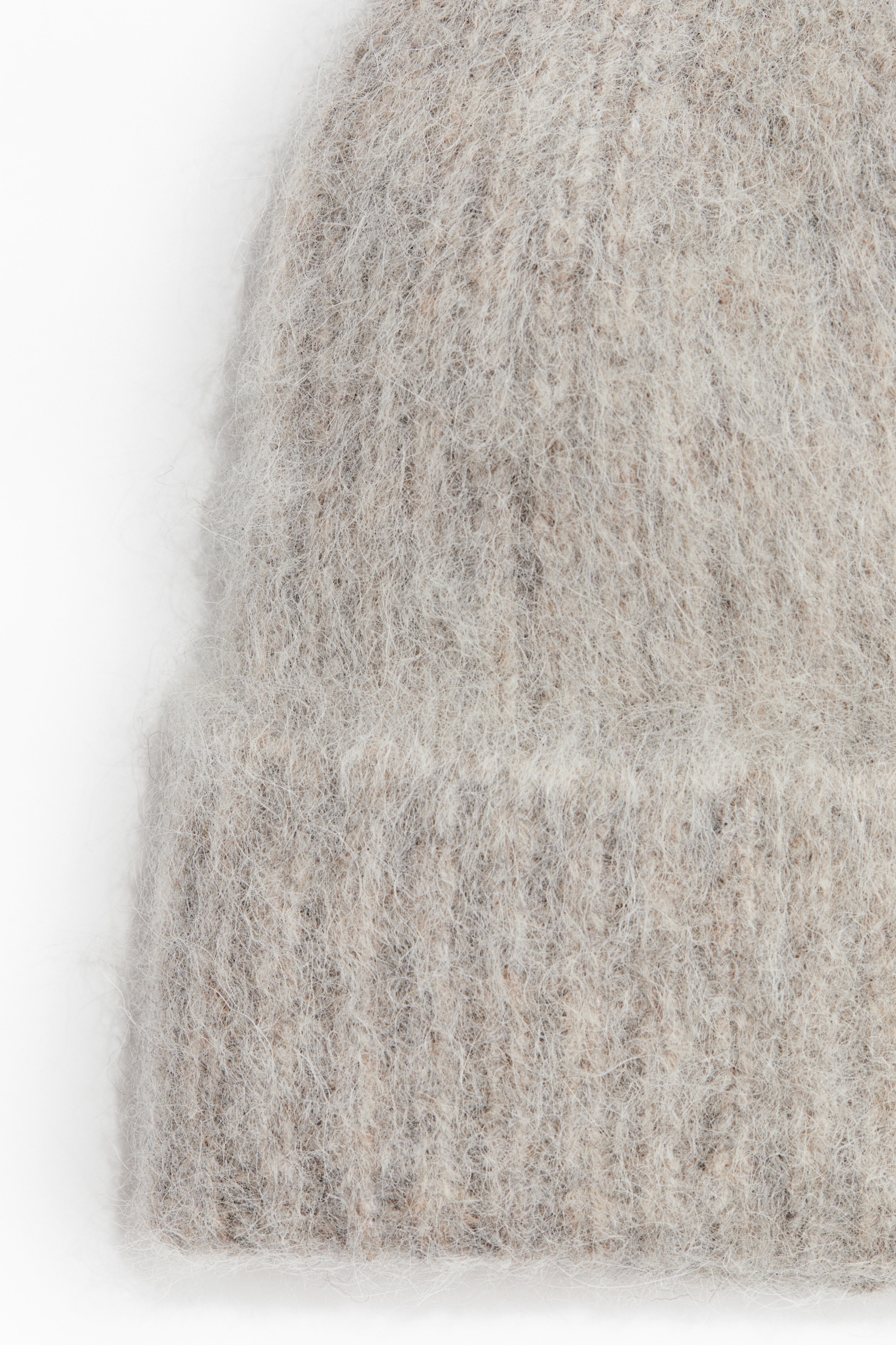 Rib-knit alpaca-blend beanie